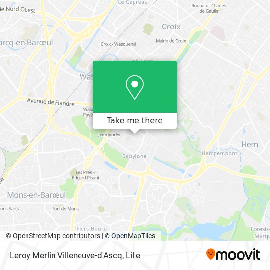 Leroy Merlin Villeneuve-d'Ascq map