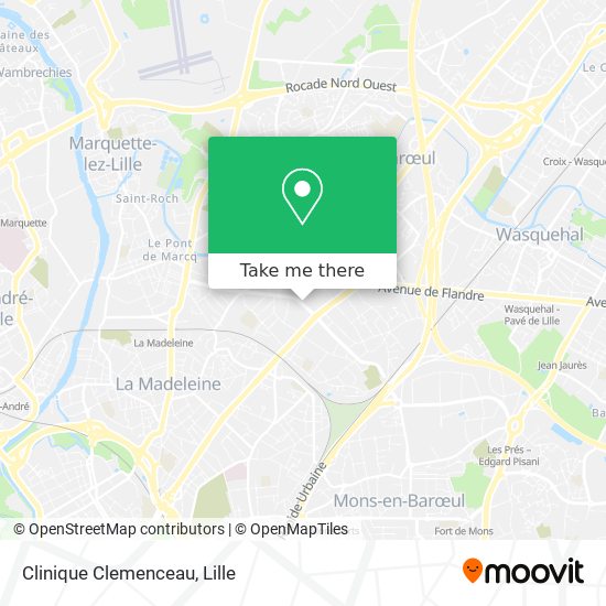 Clinique Clemenceau map