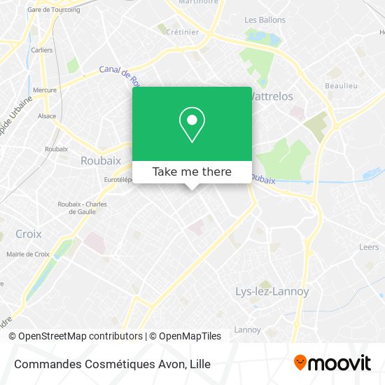 Commandes Cosmétiques Avon map