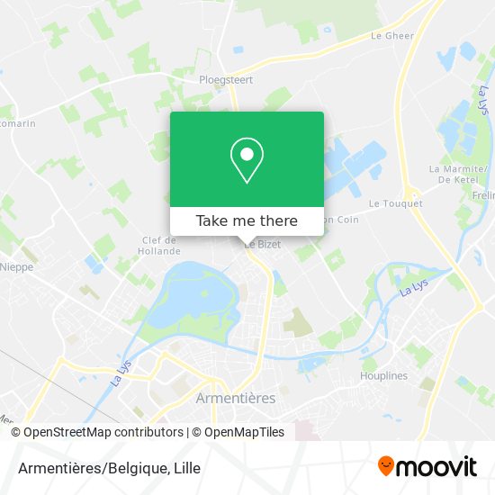 Armentières/Belgique map