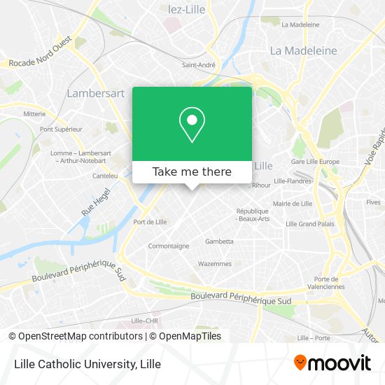 Lille Catholic University map
