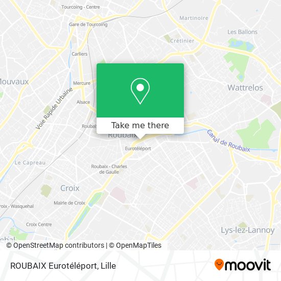 Mapa ROUBAIX Eurotéléport