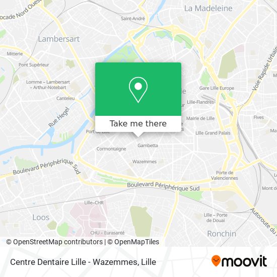 Centre Dentaire Lille - Wazemmes map