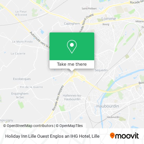 Mapa Holiday Inn Lille Ouest Englos an IHG Hotel