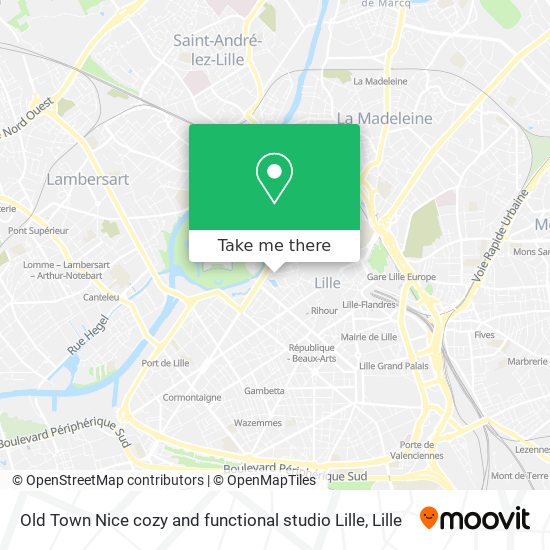 Old Town Nice cozy and functional studio Lille map