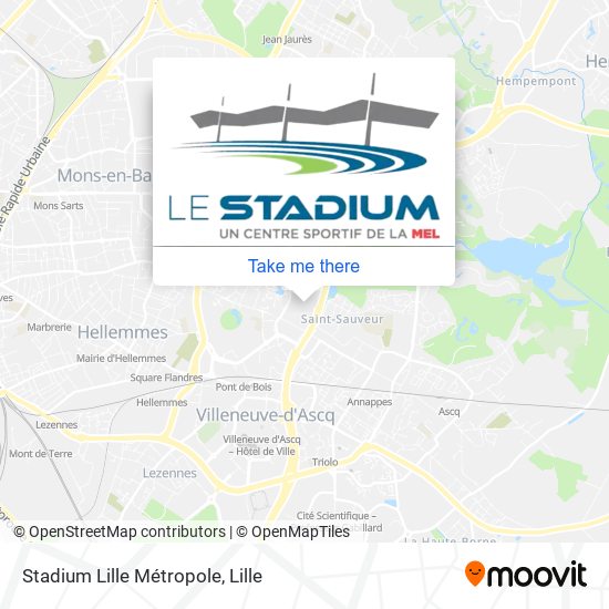 Stadium Lille Métropole map