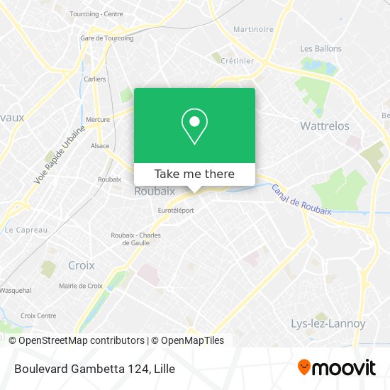 Mapa Boulevard Gambetta 124