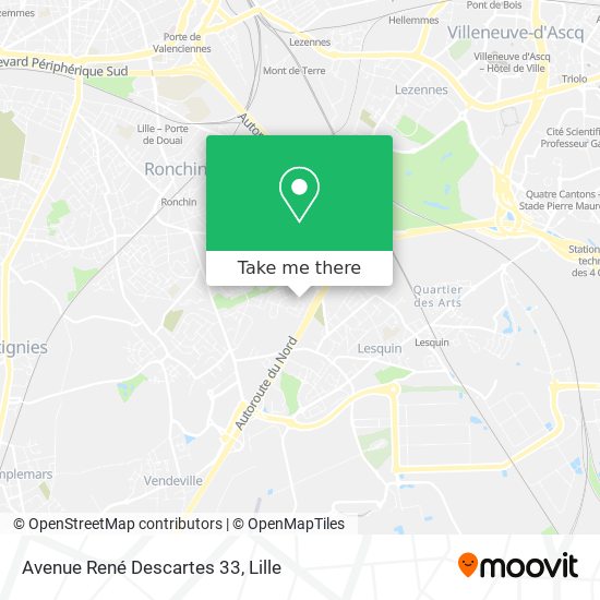 Avenue René Descartes 33 map