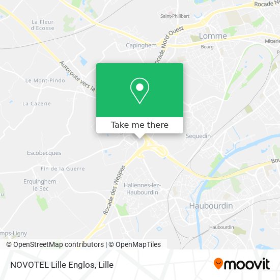 NOVOTEL Lille Englos map