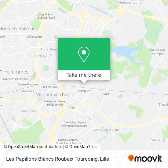 Les Papillons Blancs Roubaix Tourcoing map