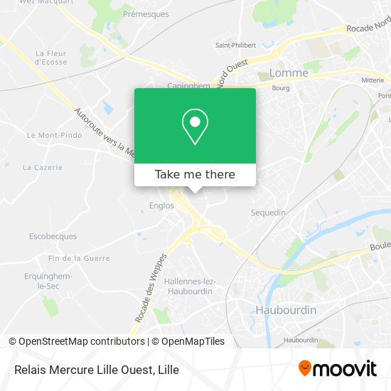 Relais Mercure Lille Ouest map