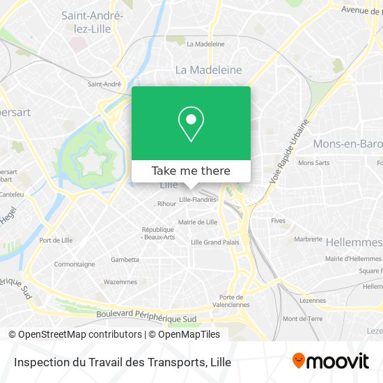 Inspection du Travail des Transports map