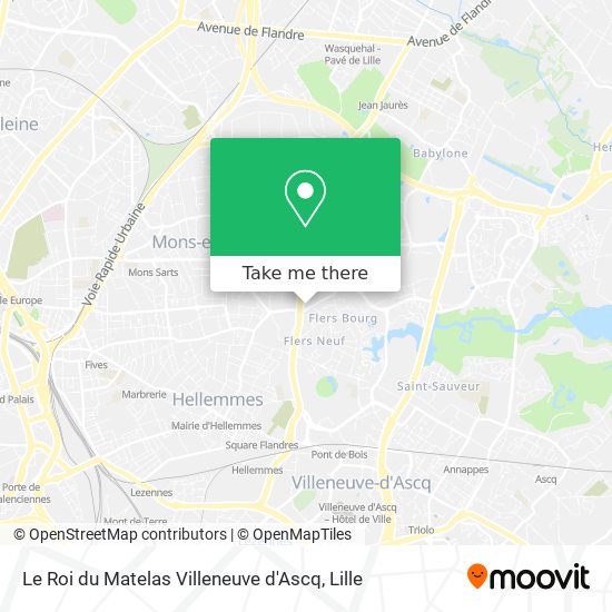 Le Roi du Matelas Villeneuve d'Ascq map