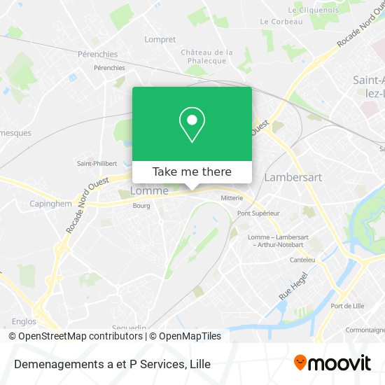 Demenagements a et P Services map