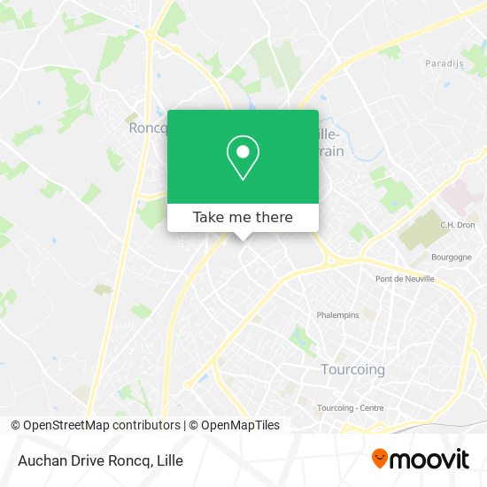 Mapa Auchan Drive Roncq