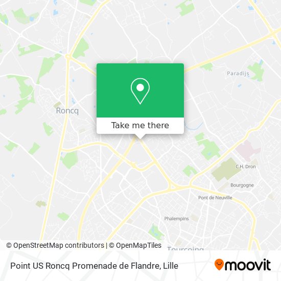 Point US Roncq Promenade de Flandre map