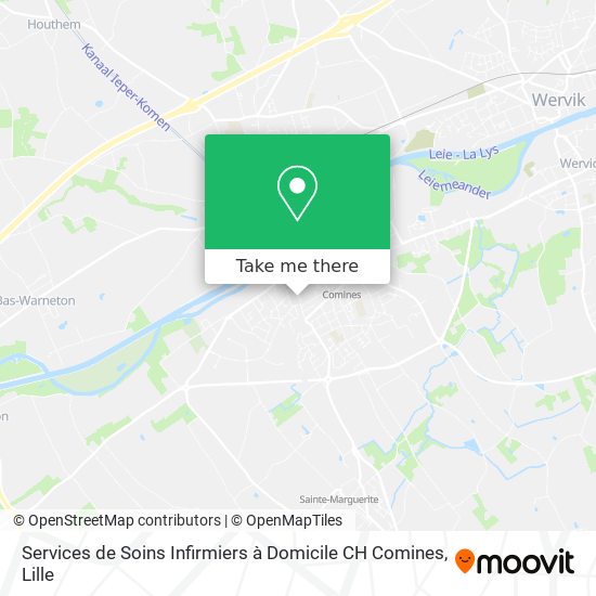 Services de Soins Infirmiers à Domicile CH Comines map