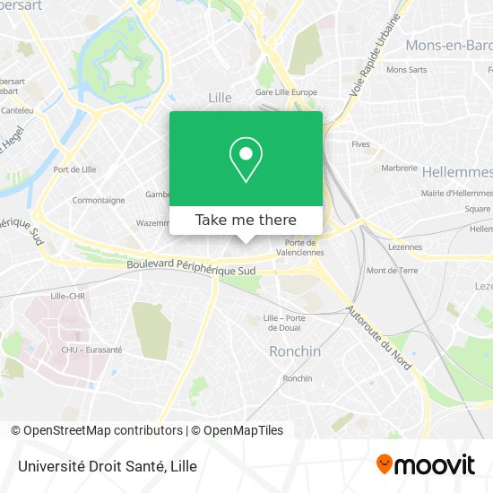 Université Droit Santé map