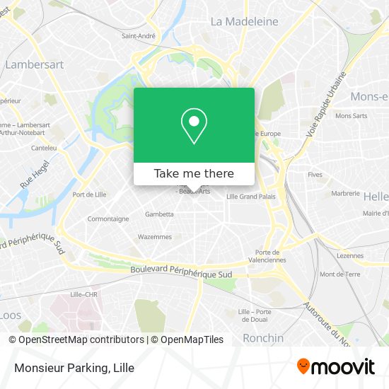 Mapa Monsieur Parking