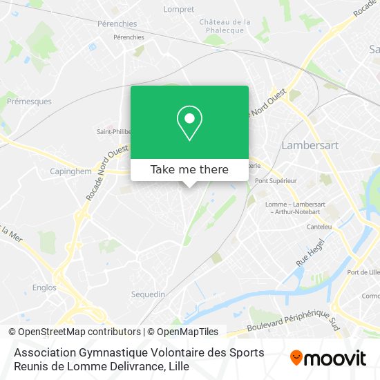 Mapa Association Gymnastique Volontaire des Sports Reunis de Lomme Delivrance