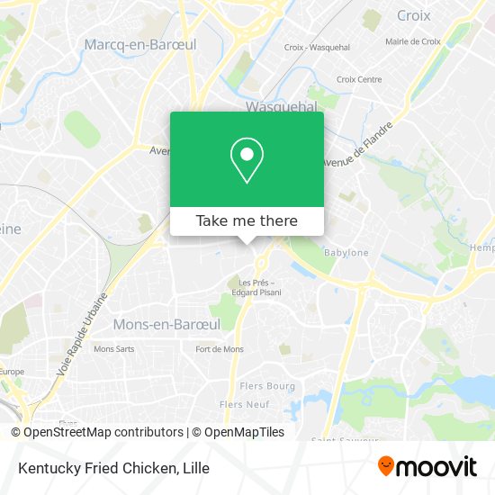 Kentucky Fried Chicken map