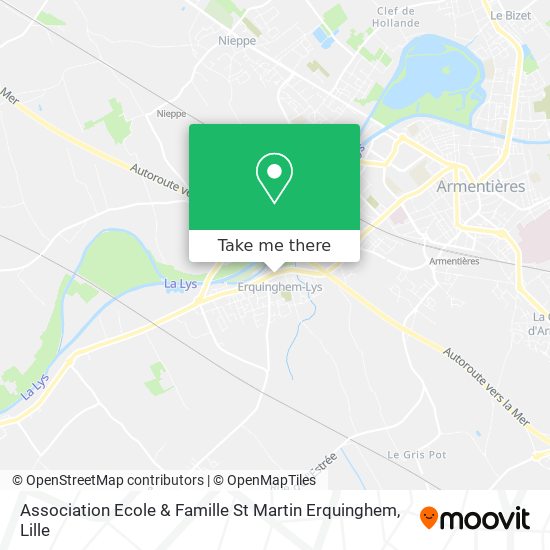 Mapa Association Ecole & Famille St Martin Erquinghem