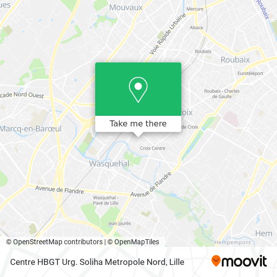 Centre HBGT Urg. Soliha Metropole Nord map