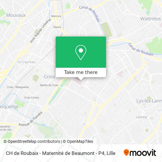 Mapa CH de Roubaix - Maternité de Beaumont - P4