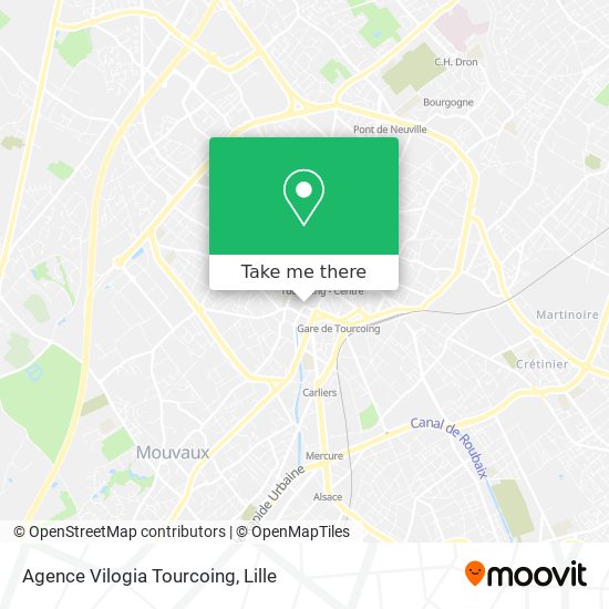 Agence Vilogia Tourcoing map