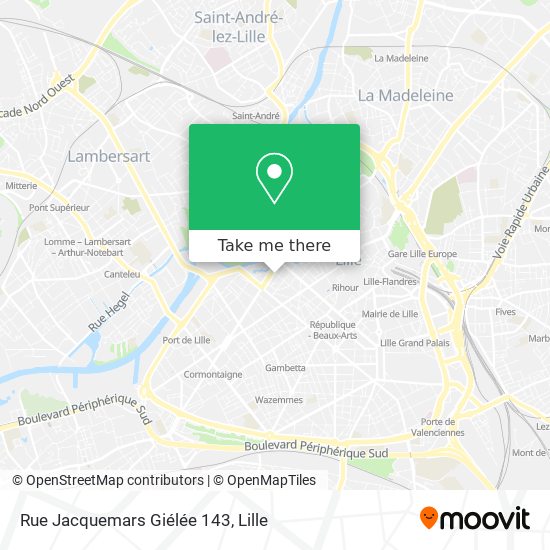 Mapa Rue Jacquemars Giélée 143