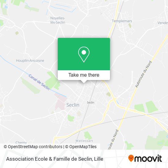 Mapa Association Ecole & Famille de Seclin