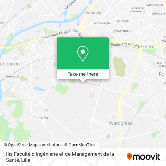 Ilis Faculté d'Ingénierie et de Management de la Santé map
