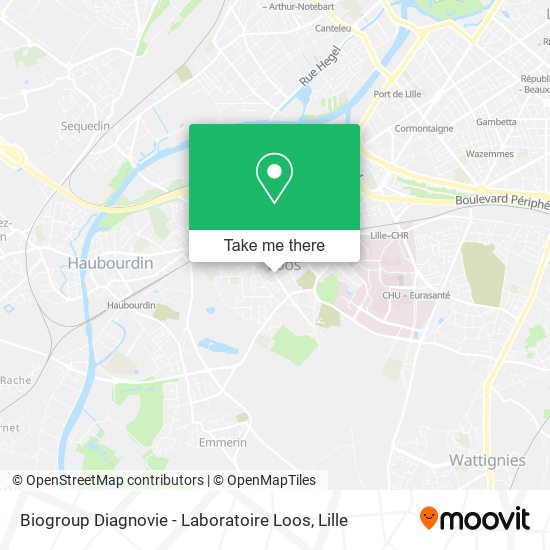 Biogroup Diagnovie - Laboratoire Loos map