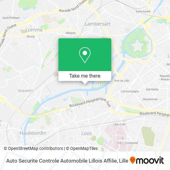 Auto Securite Controle Automobile Lillois Affilie map