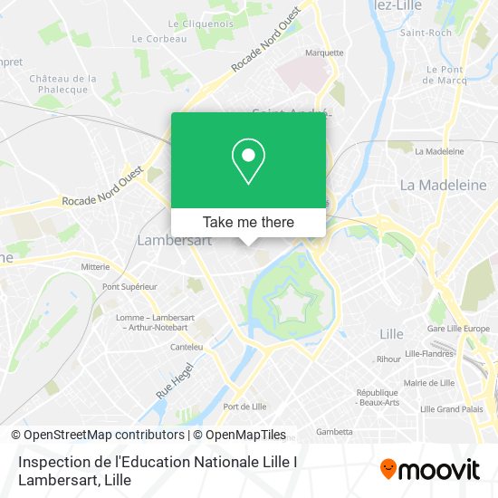 Inspection de l'Education Nationale Lille I Lambersart map