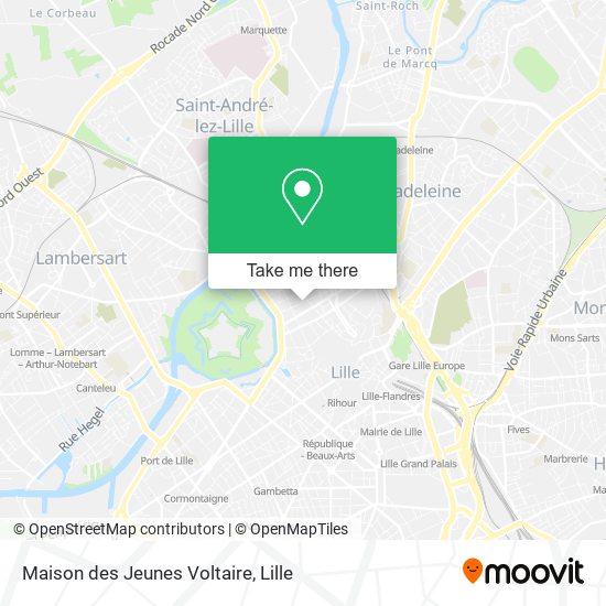 Mapa Maison des Jeunes Voltaire