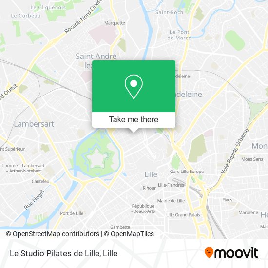 Mapa Le Studio Pilates de Lille