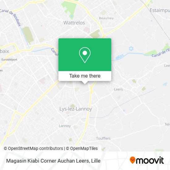 Magasin Kiabi Corner Auchan Leers map