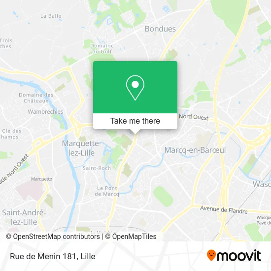 Rue de Menin 181 map