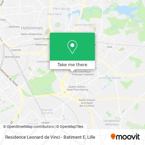 Residence Leonard de Vinci - Batiment E map