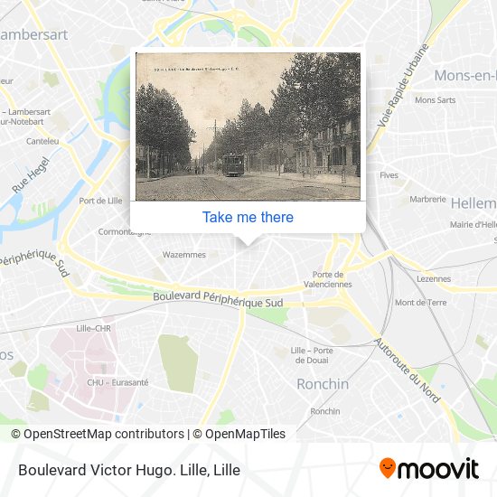 Mapa Boulevard Victor Hugo. Lille