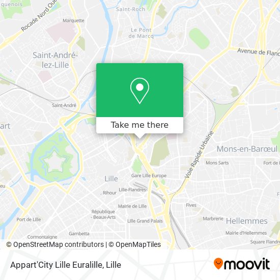 Appart'City Lille Euralille map