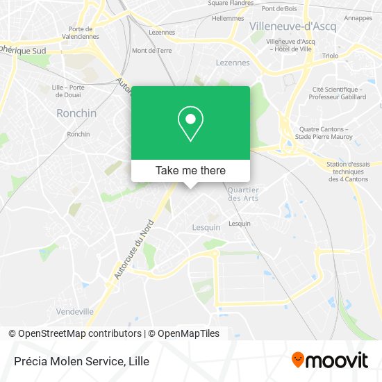 Précia Molen Service map