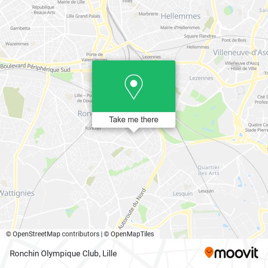 Ronchin Olympique Club map