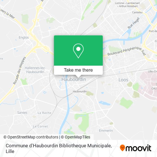 Commune d'Haubourdin Bibliotheque Municipale map