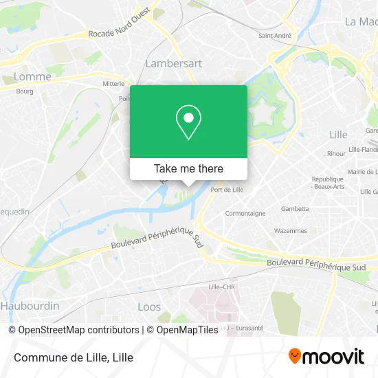 Commune de Lille map