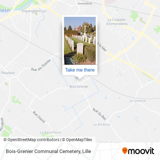 Bois-Grenier Communal Cemetery map