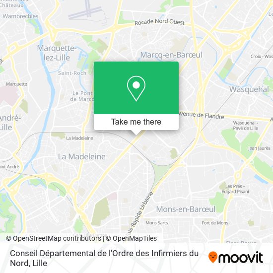 Conseil Départemental de l'Ordre des Infirmiers du Nord map