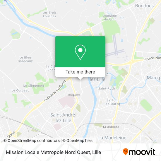 Mission Locale Metropole Nord Ouest map