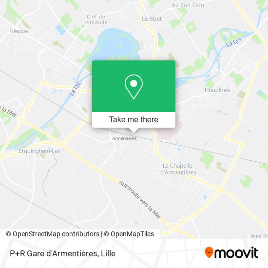 P+R Gare d'Armentières map